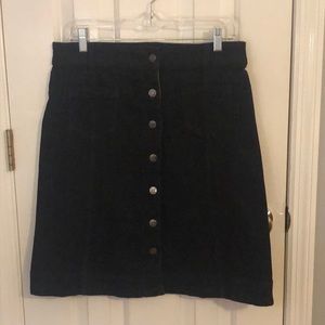 NWT Chaps denim skirt w buttons, 8